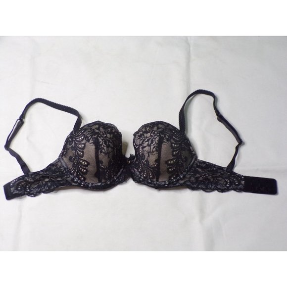 LE MYSTERE Sophie Lace Memory Foam Underwire Bra Black 30DD NEW - Picture 3 of 7